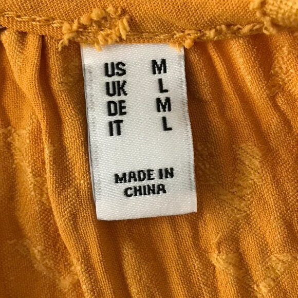 Denim & Co. Canyon Retreat Raglan Slv Top w/ Keyhole Neck -Gold (Sz) a613735 - Picture 4 of 6